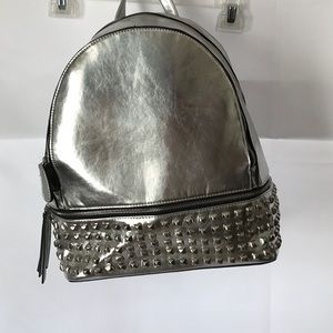 Metallic studded backpack